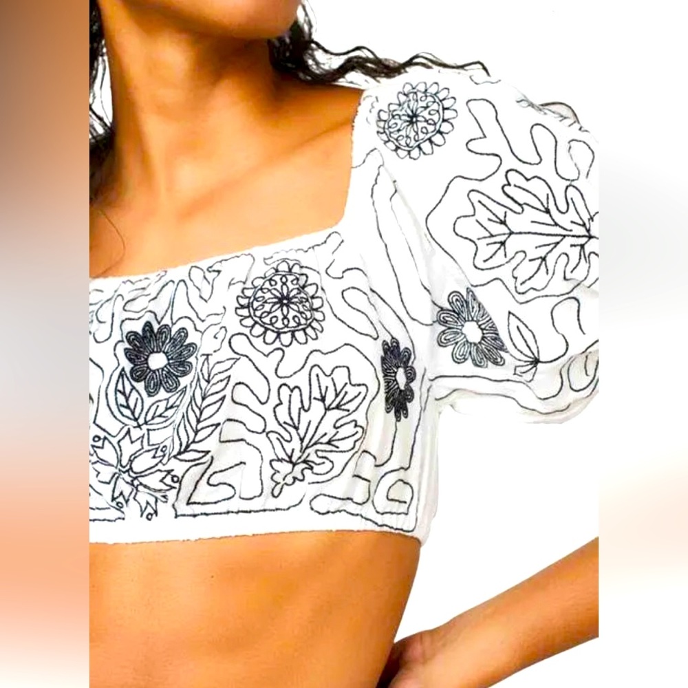 Free People Crop Luxury Top
